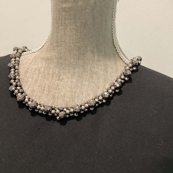 MADAME Ms Black Sleeveless Dress Beaded Neckline Sheath Size LARGE 42 Chic - Picture 7 of 15